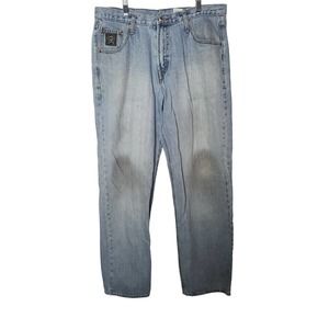 Cinch Blue Denim Straight Leg Mid Rise Medium Stonewash Jeans Men's Size 36x34